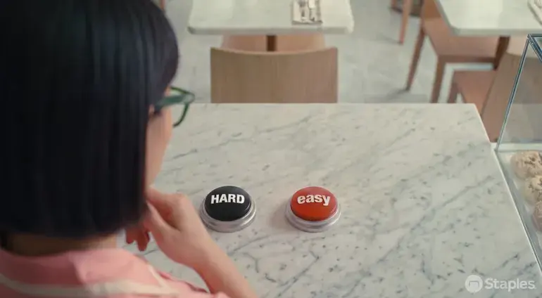 스테이플스 Hard Button 캠페인 — 인지도 문제가 아니라 B2B 인식 문제를 푼다