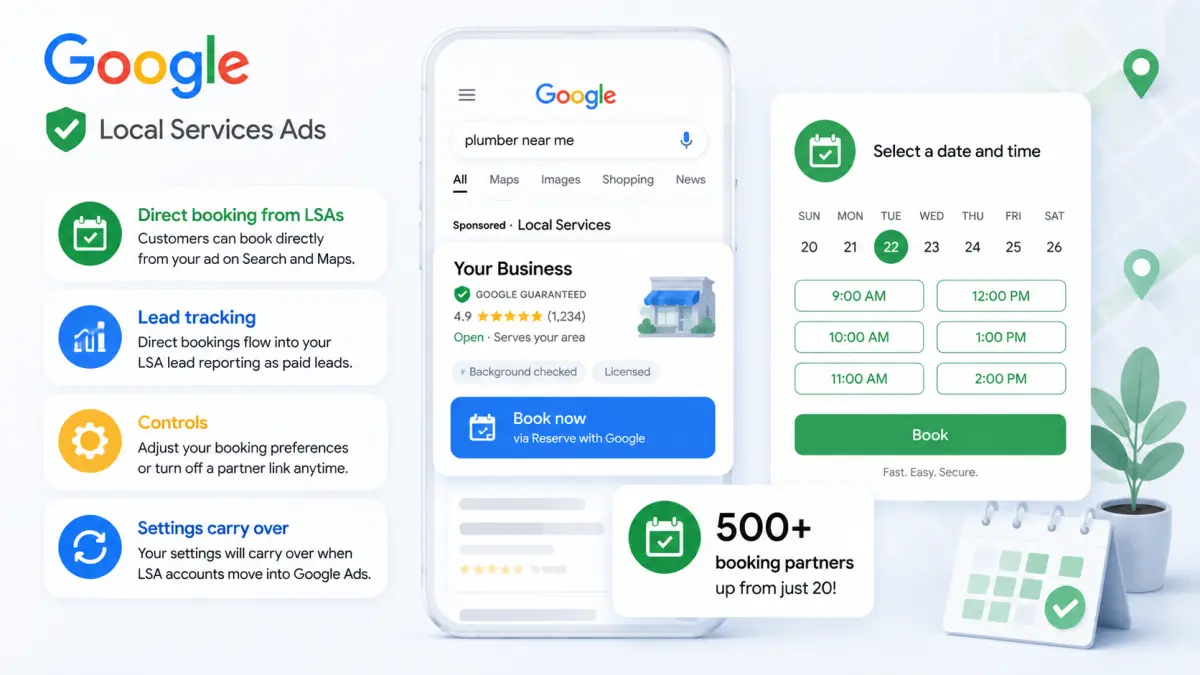 Google Opens Local Services Ads Direct Booking to 500+ Partners