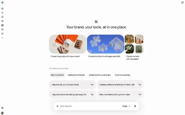 Google Gemini Brand Management Tools: On-Brand Image Generation, Canva and Shopify Connections and Financial Charts