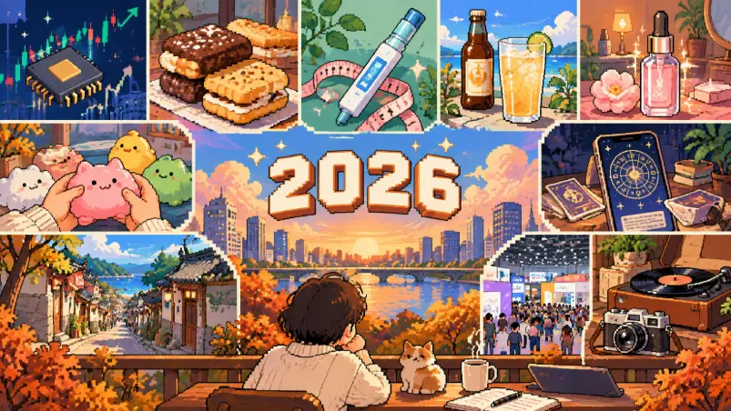 2026 10대 트렌드 상품으로 본 소비 심리 — 두쫀쿠·GLP-1·말랑이·박람회, 네 가지 키워드로 읽기