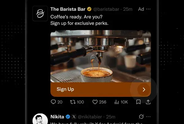 X Revives Twitter's Lead Gen Ads — Same Format, Now With Pre-Filled Forms