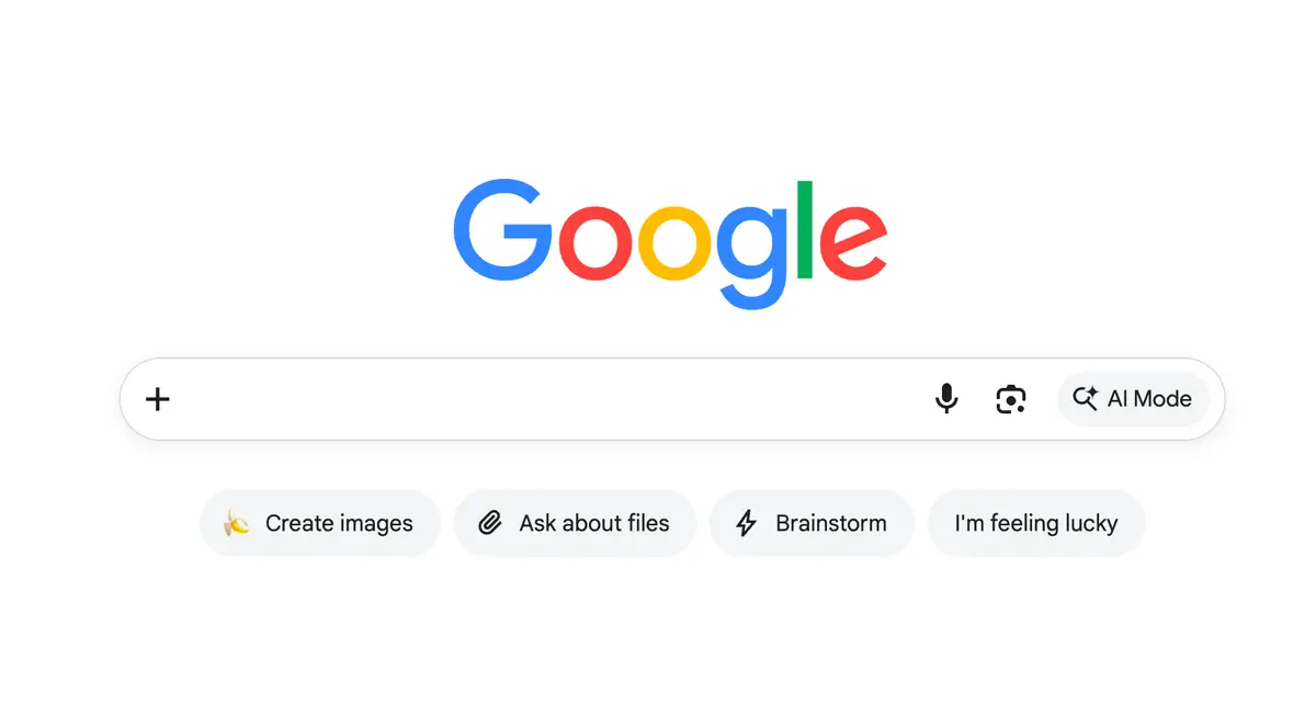 Google Adds AI Feature Buttons Under Its Search Box — Create Images, Ask About Files, Brainstorm